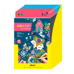Libros de Actividades Scratch A4 8 Pz en 2 Diseños con Exhibidor Avenir