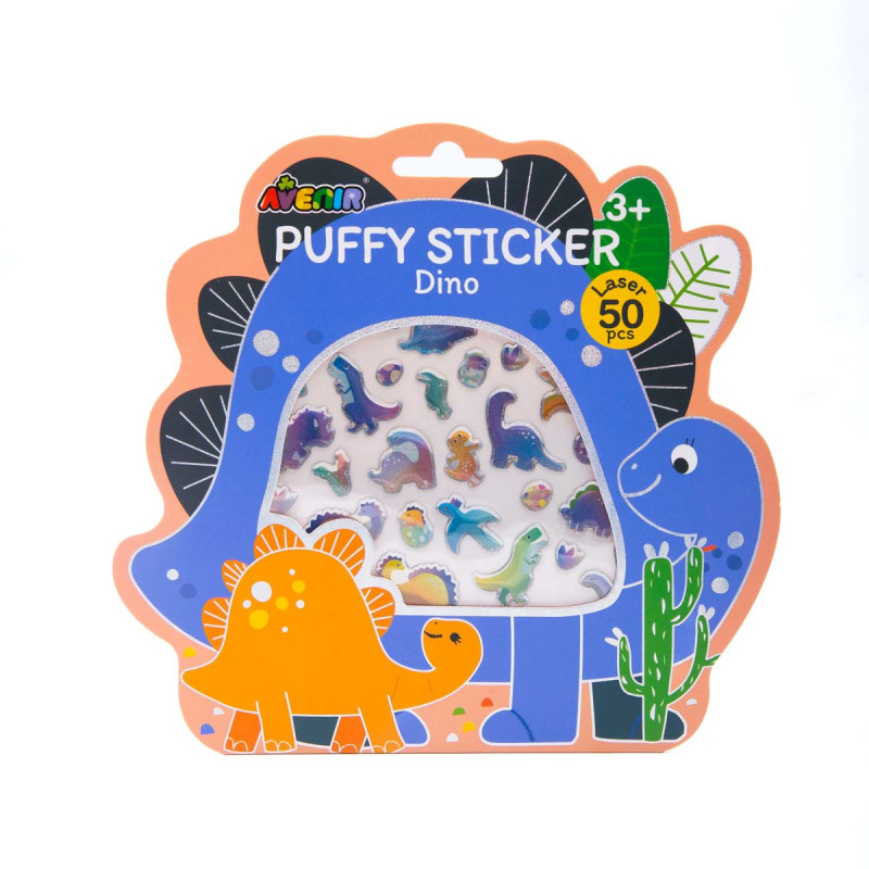 Puffy 3D Stickers 24 Pz en 4 Diseños con Exhibidor Avenir