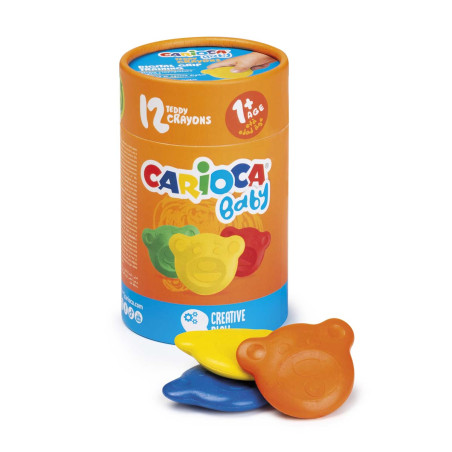 Tubo de Crayones Carioca Baby Teddy x 12