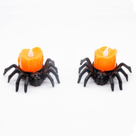 Vela a Pilas con Fanal Araña Halloween Alparamis
