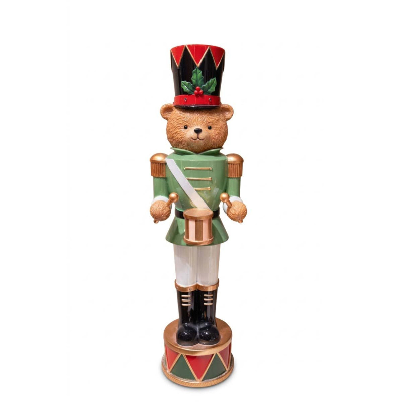 Adorno Grande de Oso Soldado con Tambor 54 cm Alparamis