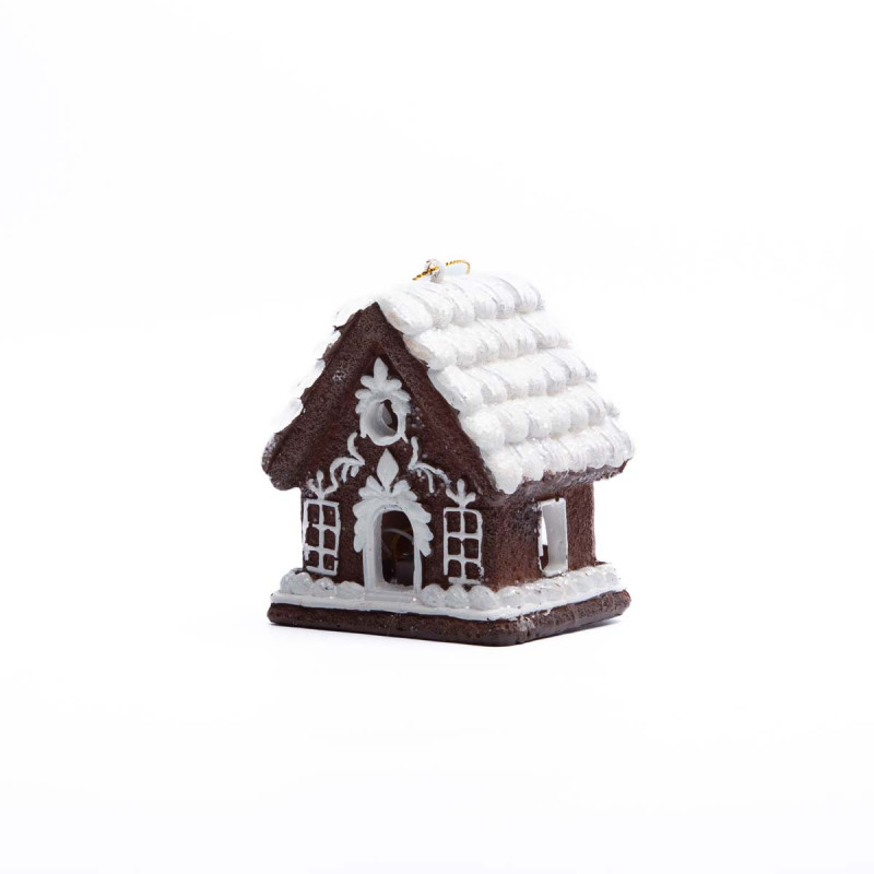 Adorno de Casita de Jengibre con Luz 8 cm Alparamis
