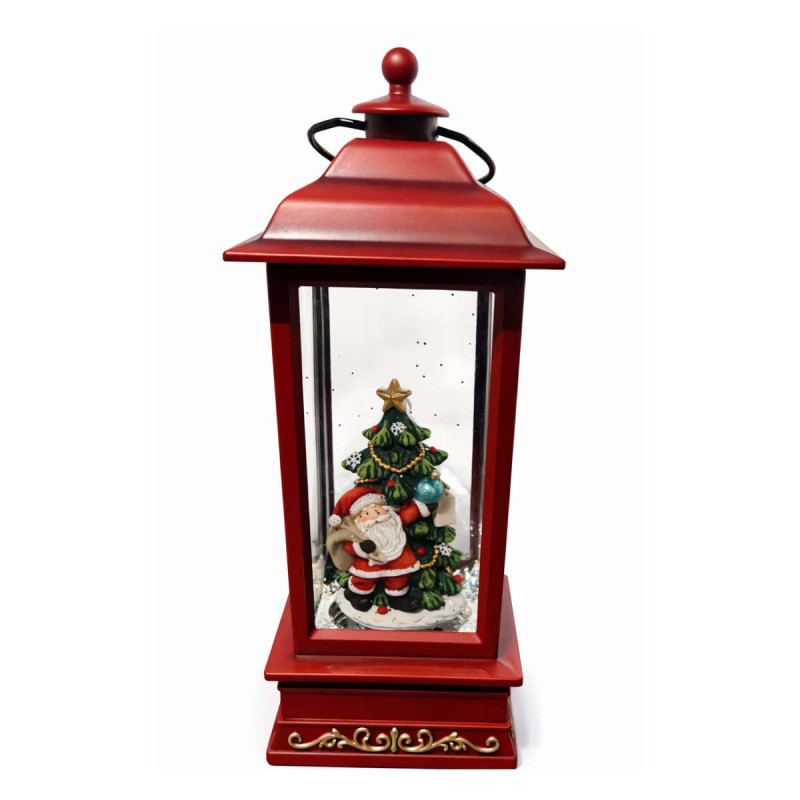 Farol de Nieve Musical 27 cm a Pila Santa Alparamis