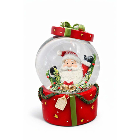 Esfera de Nieve Musical 15 cm a Cuerda Santa Regalo Alparamis