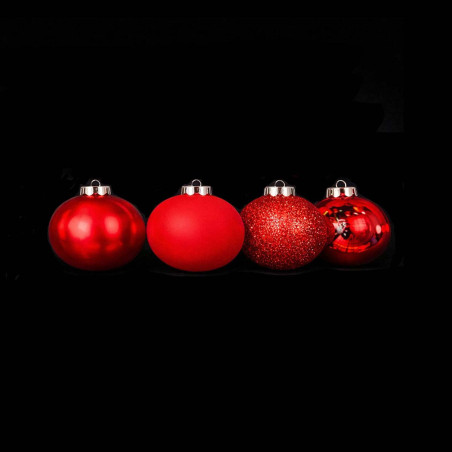 4 Bolas Rojas 8 cm   Alparamis