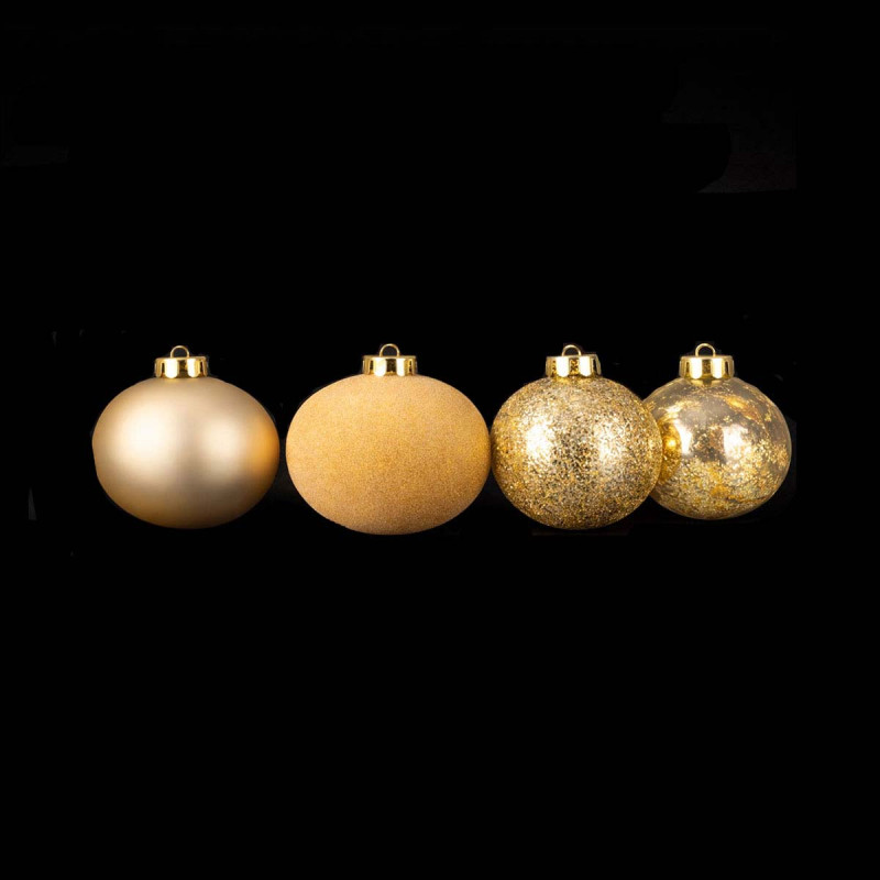 4 Bolas Champagne 8 cm Alparamis