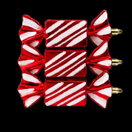 3 Adornos Candy 16 cm Alparamis