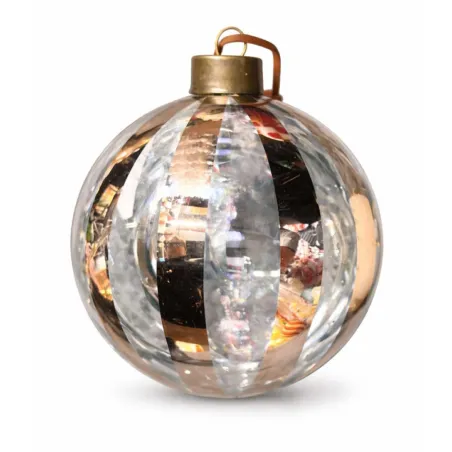 Bola Vidrio 10 cm Cristal con Rayas Verticales Alparamis