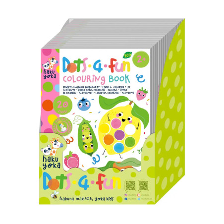 Display Dots 4 Fun - Libro para Colorear 16 Pcs en 4 Diseños Haku Yoka