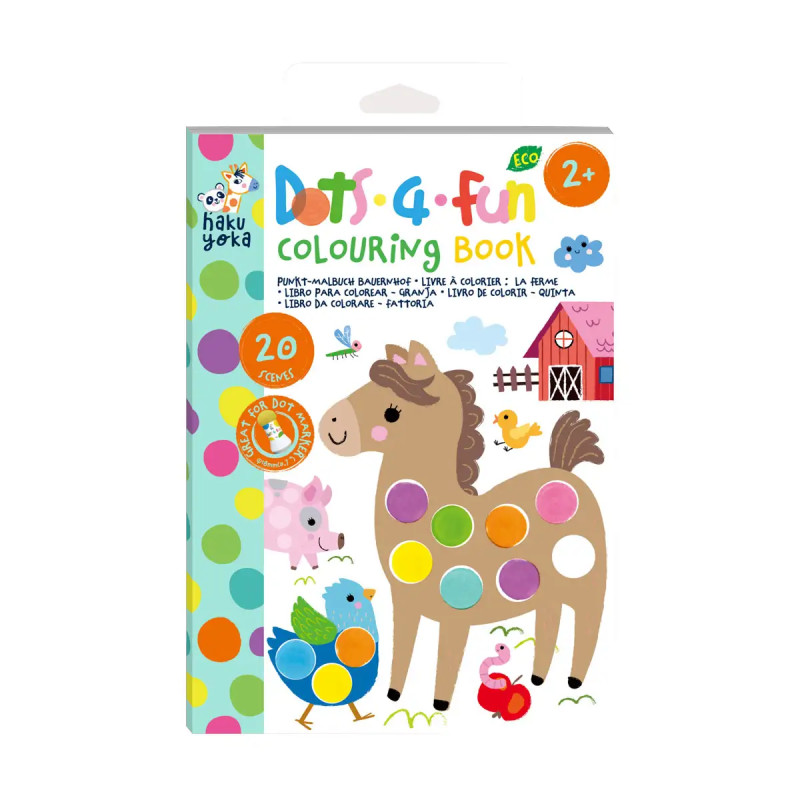 Display Dots 4 Fun - Libro para Colorear 16 Pcs en 4 Diseños Haku Yoka